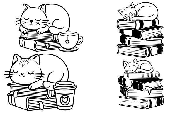 Cat on Books SVG,Cat Svg BUNDLE Review