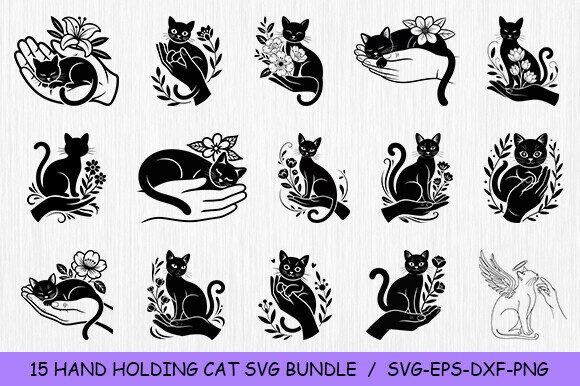 Cat Svg, Hand Holding Cat Svg Bundle Review