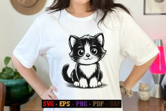 Cute Cat SVG for Embroidery Projects