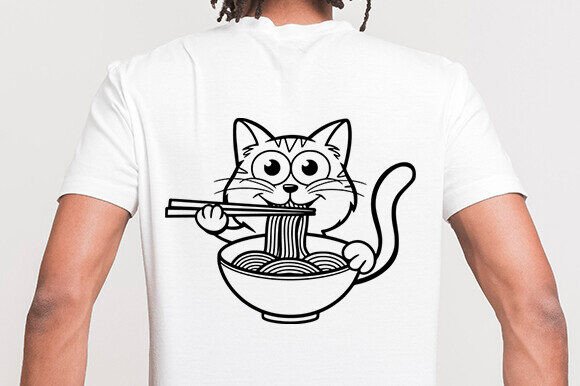 Cute Cat Svg, Japanese Noodle Svg File Review