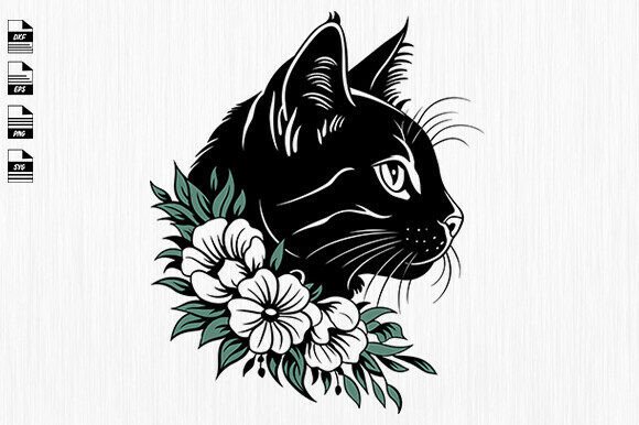 Floral Cat Svg,cute Cat Svg: A Designer's Review