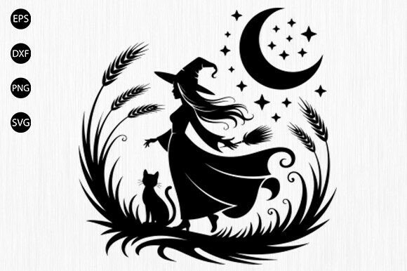 Halloween Witch Svg, Witch and Cat Svg Review
