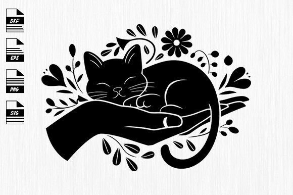 Hand Holding Cat Svg,Silhouette Cat Review