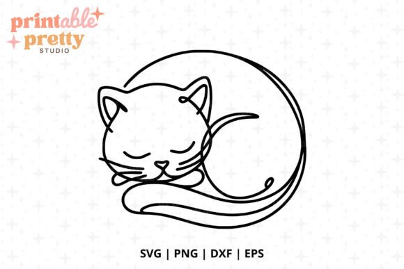 Line Art Cat SVG Minimalist Review for Embroidery Projects