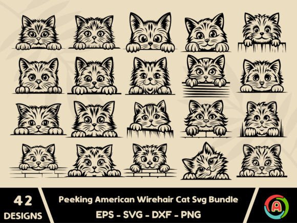 Peeking American Wirehair Cat Svg Bundle Review