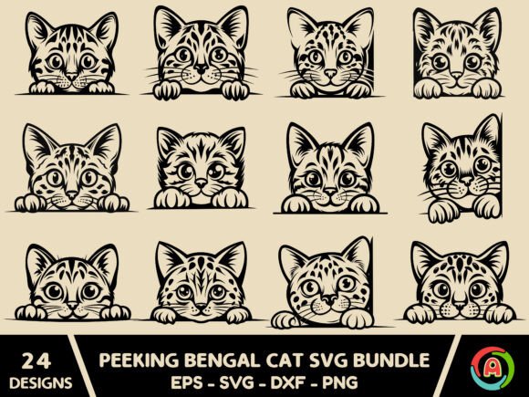 Peeking Bengal Cat SVG Bundleî Review
