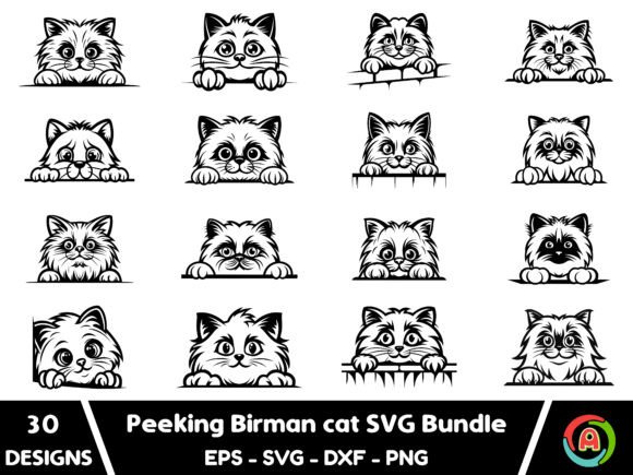 Peeking Birman Cat SVG Bundle Review