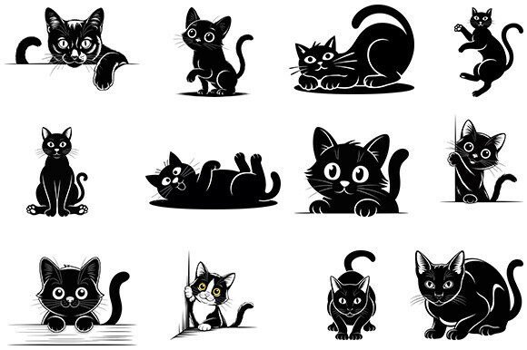 Peeking Black Cat Svg Review for Embroidery Projects