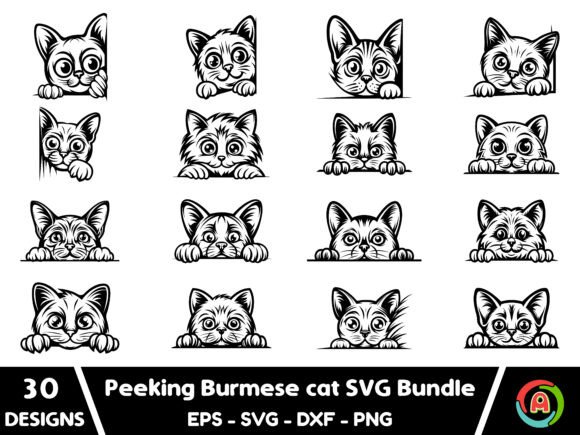 Peeking Burmese Cat SVG Bundle Review