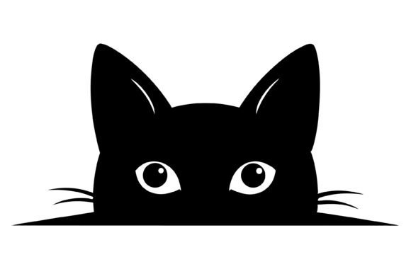 Peeking Cat Silhouette, Peeking Cat SVG Review