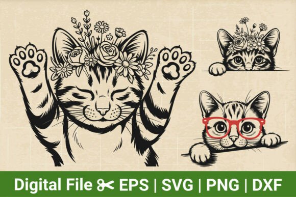 Peeking Cat SVG Bundle Review for Embroidery Projects