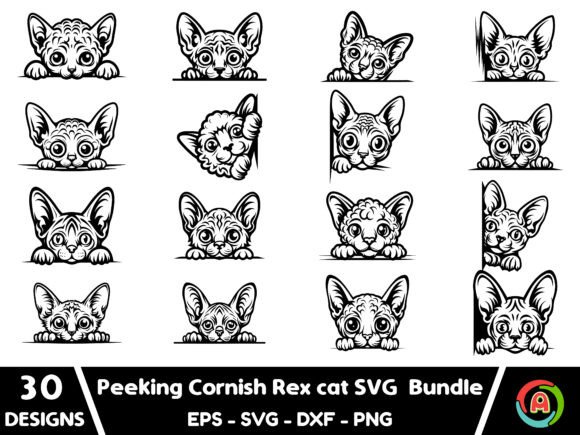 Peeking Cornish Rex Cat Svg Bundle Review