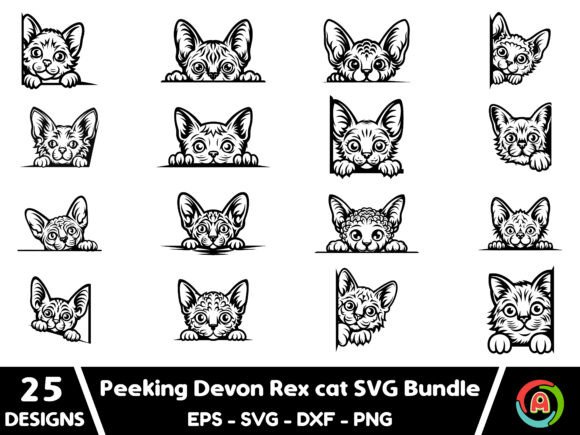 Peeking Devon Rex Cat SVG Bundle Review