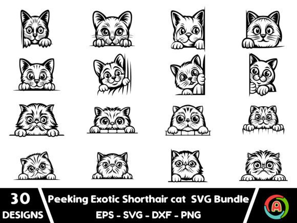 Peeking Exotic Shorthair Cat SVG Bundle Review