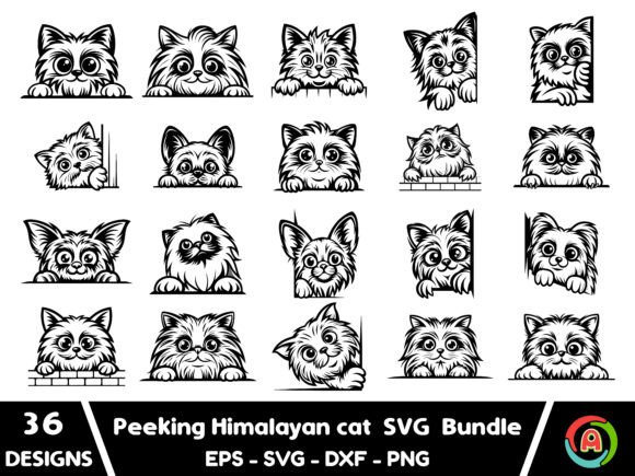 Peeking Himalayan Cat SVG Bundle Review