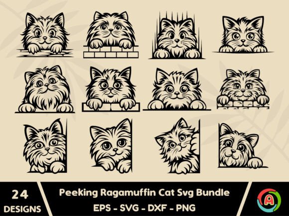 Peeking Ragamuffin Cat Svg Bundle Review
