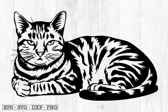 Tabby Cat SVG Files for Cricut, Cute Pet
